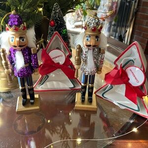Festive Nutcracker Ornament & Nesting Bowl Set